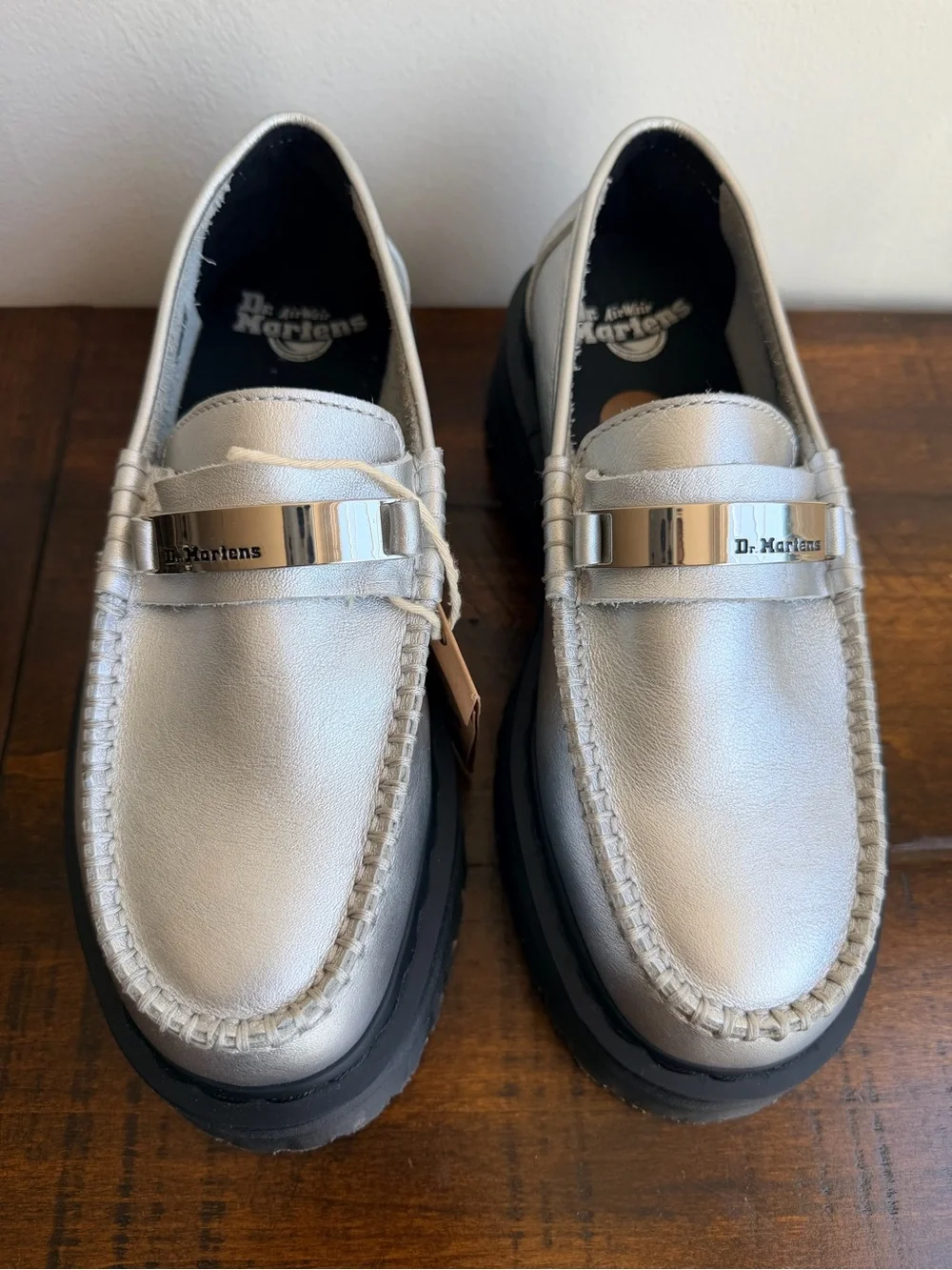 Dr. Martens Penton II Quad Metallic Leather Loafers Women's Size 8
